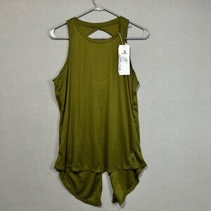 ICYZONE Womens Active Tank Top Olive Green Size Small Athletic‎ Open Back